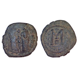 Follis Héraclius et Heraclius Constantine (614-615), SB 834 Nicomedia 3eme officine