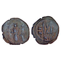 Follis Héraclius et Heraclius Constantine (615-616), SB 834 Nicomedia 3eme officine