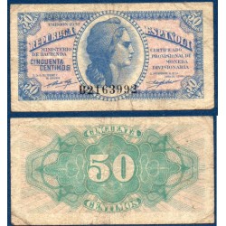 Espagne Pick N°93, Billet de banque de 50 centimos 1937