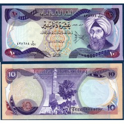 Irak Pick N°71, Billet de banque de 10 Dinars 1980-1982