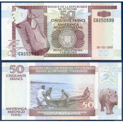 Burundi Pick N°36e, Billet de banque de 50 Francs 2005