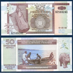 Burundi Pick N°36a, Billet de banque de 50 Francs 1994