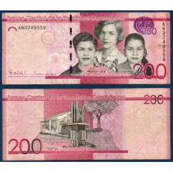Republique Dominicaine Pick N°191b, Billet de banque de 200 Pesos 2015