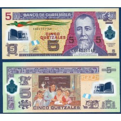 Guatemala Pick N°122a, Billet de banque de 5 Quetzal 2010