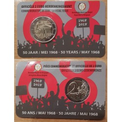 2 euros commémorative Belgique 2018 Revolte de mai 1968 version Flamande piece de monnaie €