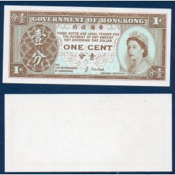 Hong Kong Pick N°325e, Billet de banque de 1 cent 1992-1995