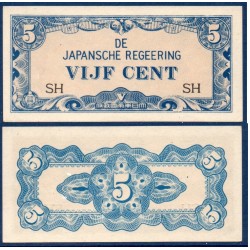 Inde Néerlandaise Pick N°120b, Billet de banque de 5 Cent 1942