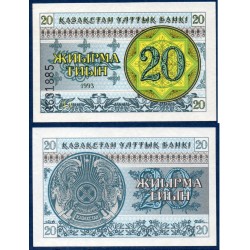 Kazakhstan Pick N°5a, Billet de banque de 20 Tyin 1993