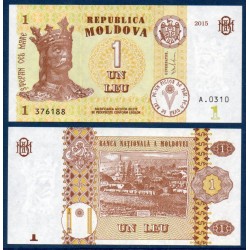 Moldavie Pick N°21, Billet de Banque de 1 Leu 2015