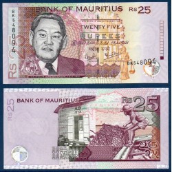 Maurice Pick N°49c, Billet de banque de 25 Rupees 2006