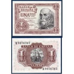 Espagne Pick N°144a, Neuf Billet de banque de 1 peseta 1953