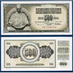 Yougoslavie Pick N°91a, Billet de banque de 500 Dinara 1978