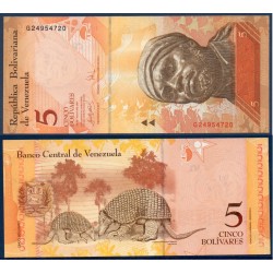 Venezuela Pick N°89b, Billet de banque de 5 Bolivares 24.5.2007