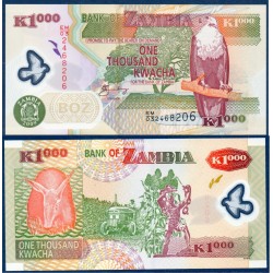 Zambie Pick N°44g, Billet de banque de 1000 Kwacha 2009