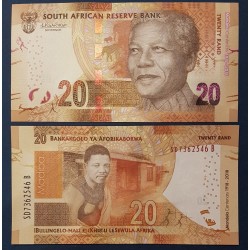 Afrique du sud Pick N°144, Billet de banque de 20 rand 2018 Mandela