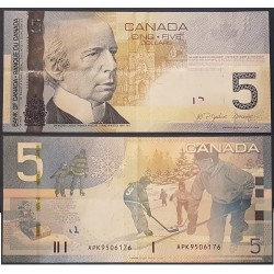 Canada Pick N°101Aa, Billet de banque de 5 dollar 2006-2011