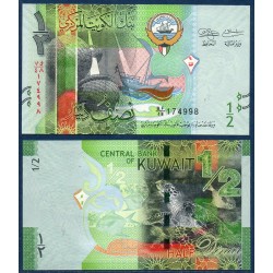 Koweit Pick N°30a Billet de banque de 1/2 Dinar 2014
