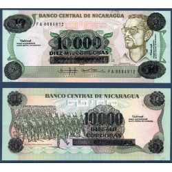 Nicaragua Pick N°158, Billet de Banque de 10000 Cordobas 1989
