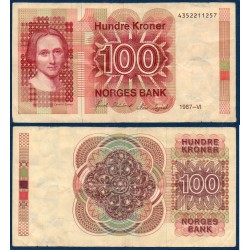 Norvège Pick N°43c, Billet de banque de 100 Kroner 1985-1987