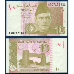 Pakistan Pick N°45l, Billet de banque de 10 Rupees 2017