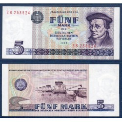 Allemagne RDA Pick N°27b, Billet de banque de 5 Mark 1975