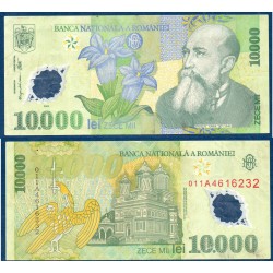 Roumanie Pick N°112b, TTB Billet de banque de 10000 leï 2001