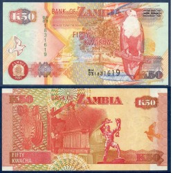 Zambie Pick N°37f, Billet de banque de 50 Kwacha 2007