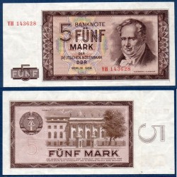 Allemagne RDA Pick N°22a, Billet de banque de 5 Mark 1964