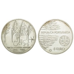 8 Euro Portugal 2005 - fin de la 2eme guerre mondiale WW2, 8€