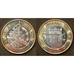 5 euros Finlande 2010, Sud ouest pièce de monnaie