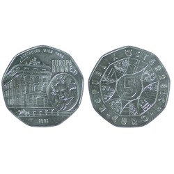 5 Euro Autriche 2005 - Hymne de L'UE, Beetoven 5€
