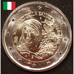 2 euros commémorative Italie 2018 Ministère de la Santé piece de monnaie €