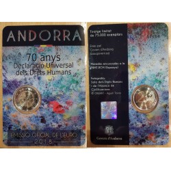 2 euros commémorative Andorre 2018 DUDH piece de monnaie €