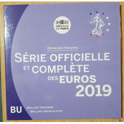 Coffret BU France 2019 pièces de monnaies Euros