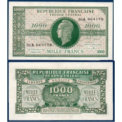 1000 Francs Marianne SPL+ 1945 série A Billet du trésor Central