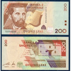 Albanie Pick N°67, Billet de banque de 200 Leke 2001