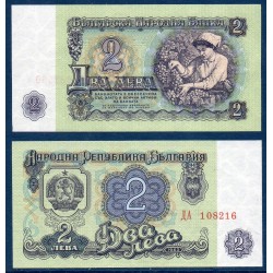 Bulgarie Pick N°89a, Billet de banque de 2 Leva 1962