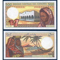 Comores Pick N°10b, Billet de banque de 500 Francs 1994