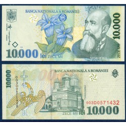 Roumanie Pick N°108a, Billet de banque de 10000 leï 1999