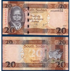 Sud Soudan Pick N°13c, Billet de banque de 20 Pounds 2017