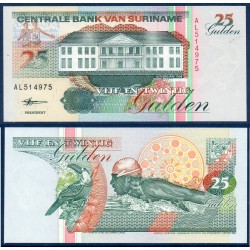 Suriname Pick N°138d, Billet de banque de 25 Gulden 1998