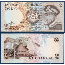Lesotho Pick N°4a, Billet de banque de 2 Maloti 1981