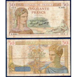 50 Francs Cérès B 26.9.1935 Billet de la banque de France