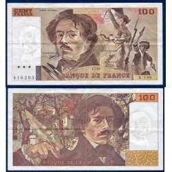 100 Francs Delacroix TB+ 1990 Billet de la banque de France