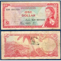 Caraïbes de l'est Pick N°13c, pour Billet de banque de 1 dollars 1965
