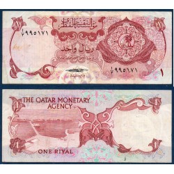 Qatar Pick N°1a, TB Billet de banque de 1 Riyal 1973