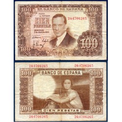 Espagne Pick N°145a, Billet de banque de 100 pesetas 1953