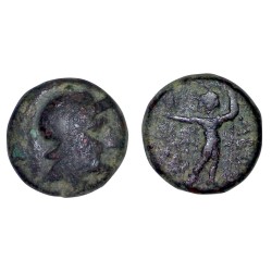 Eolide, Aegae Ae16 Unité Cuivre (-100 à -60) Athena et Zeus