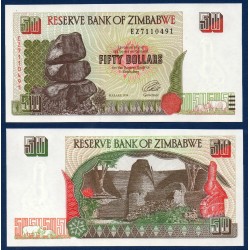Zimbabwe Pick N°8, Billet de banque de 50 Dollars 1994