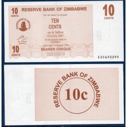 Zimbabwe Pick N°35, Billet de banque de 10 Cents 2006